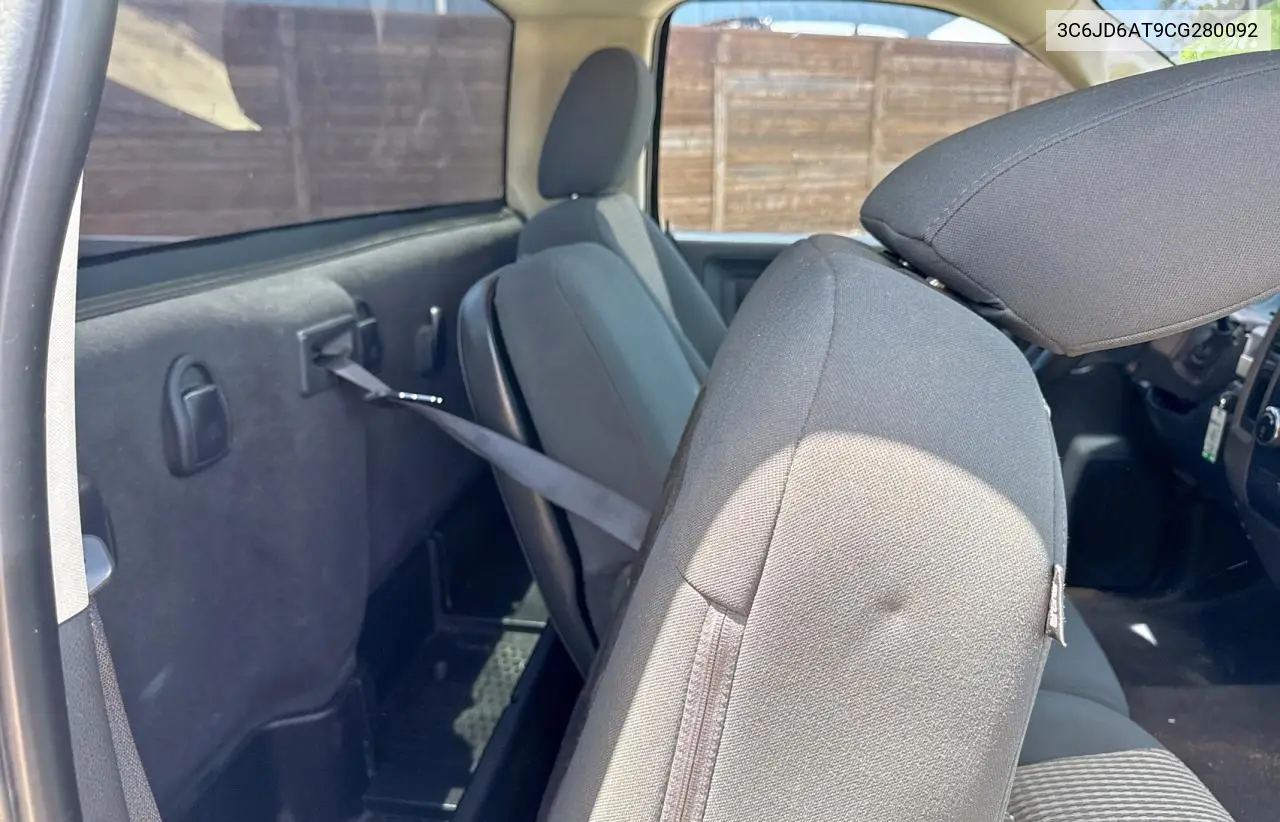 2012 Dodge Ram 1500 St VIN: 3C6JD6AT9CG280092 Lot: 63375375
