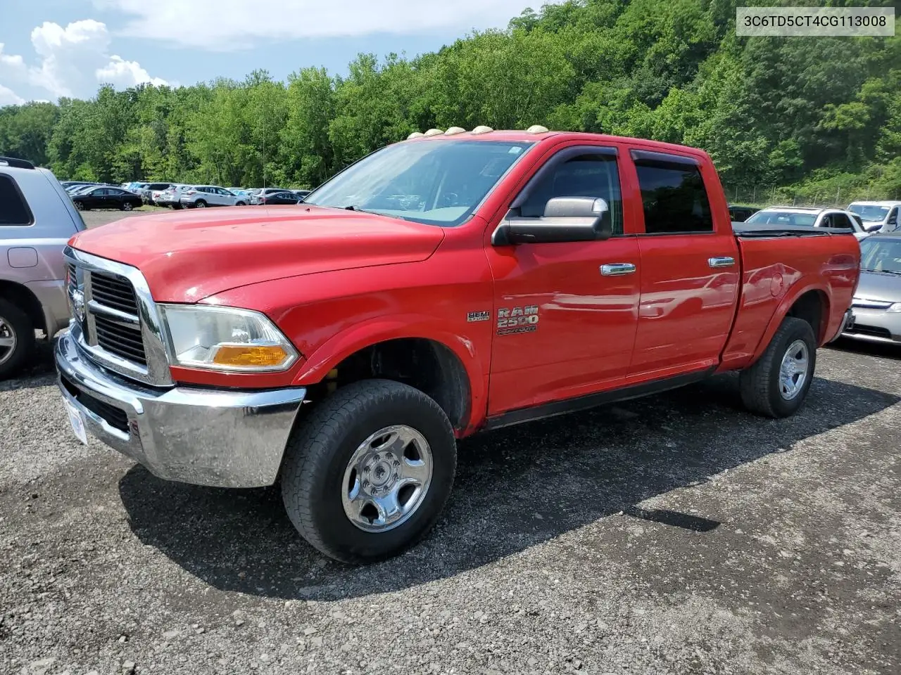 2012 Dodge Ram 2500 St VIN: 3C6TD5CT4CG113008 Lot: 63749555