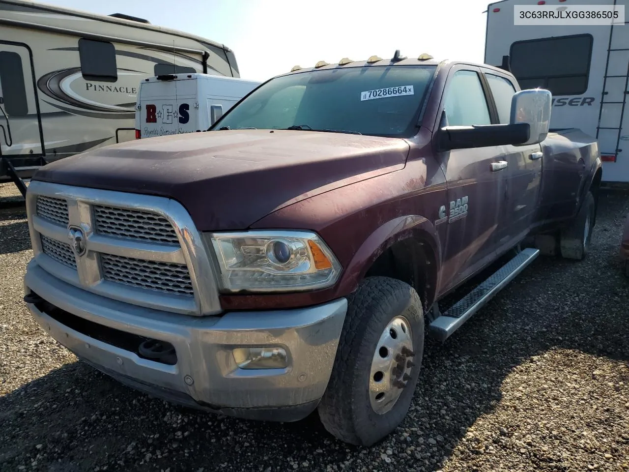 2016 Ram 3500 Laramie VIN: 3C63RRJLXGG386505 Lot: 70286664
