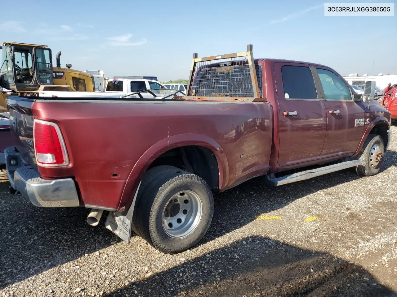 2016 Ram 3500 Laramie VIN: 3C63RRJLXGG386505 Lot: 70286664