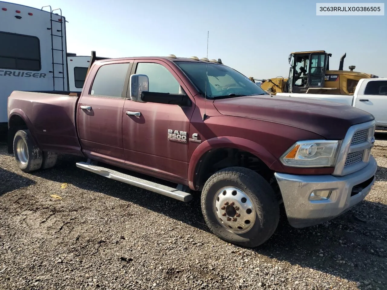 2016 Ram 3500 Laramie VIN: 3C63RRJLXGG386505 Lot: 70286664