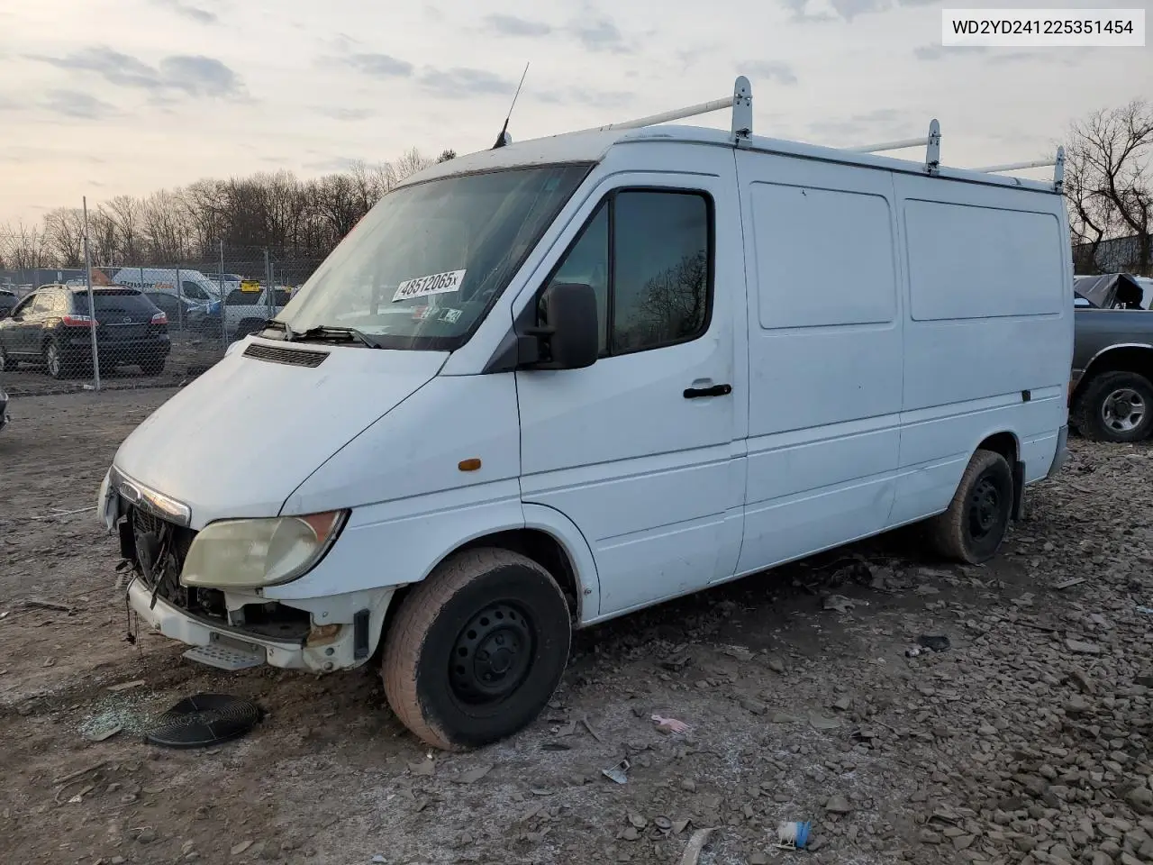 2002 Freightliner Sprinter 2500 VIN: WD2YD241225351454 Lot: 48512065