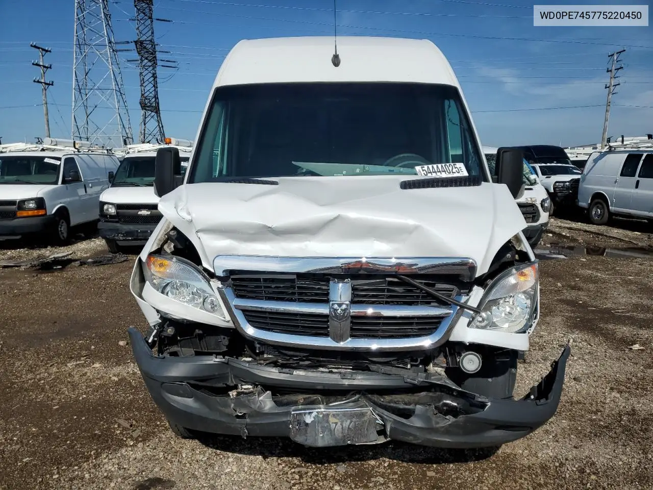2007 Dodge Sprinter 2500 VIN: WD0PE745775220450 Lot: 54444025