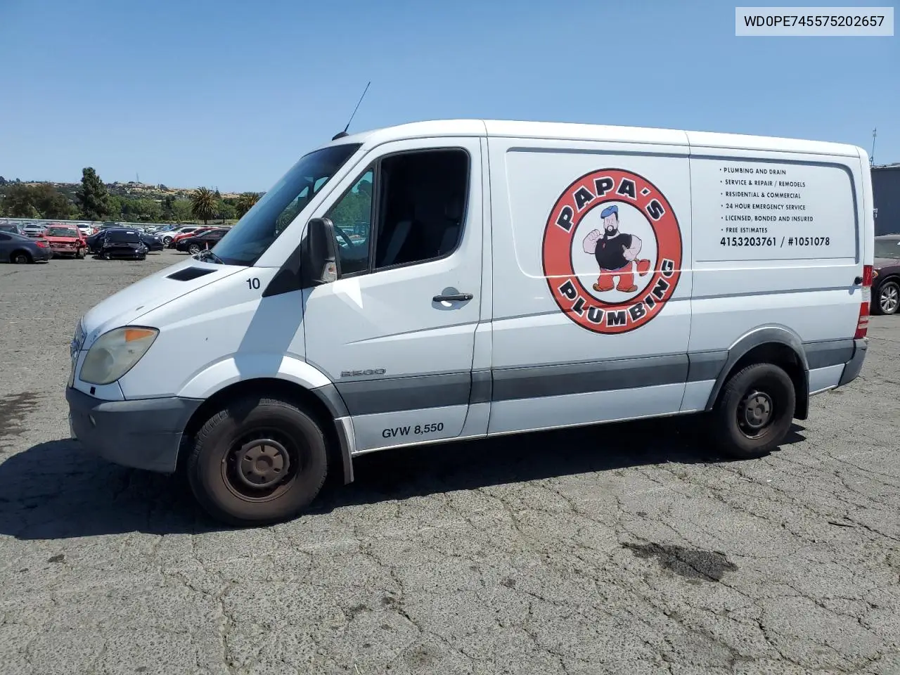 2007 Dodge Sprinter 2500 VIN: WD0PE745575202657 Lot: 61429915