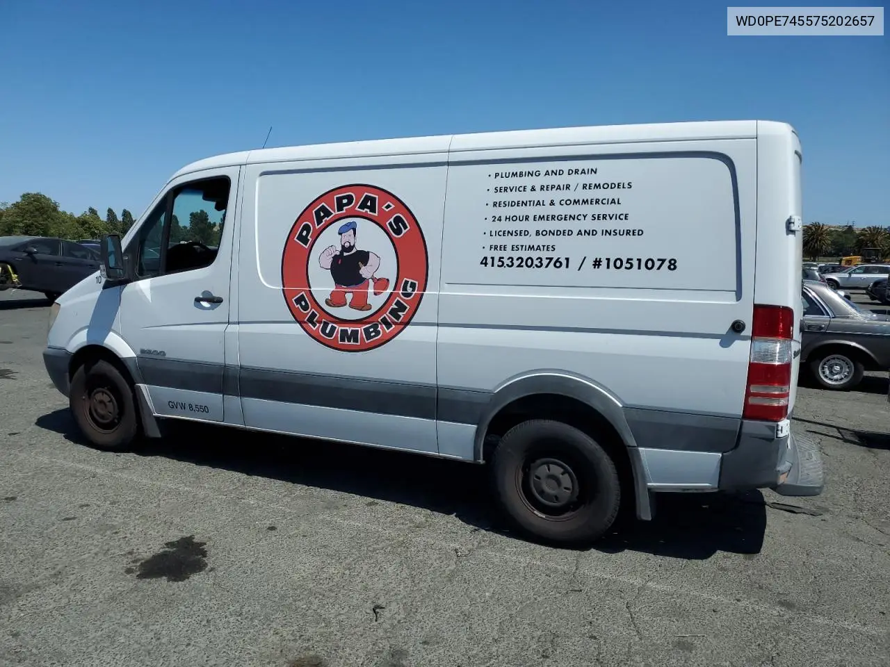2007 Dodge Sprinter 2500 VIN: WD0PE745575202657 Lot: 61429915