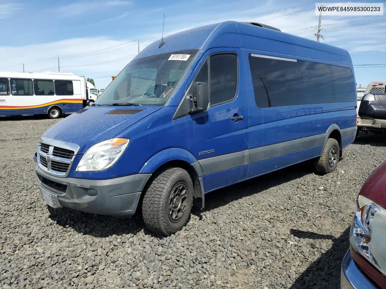 2008 Dodge Sprinter 2500 VIN: WDWPE845985300233 Lot: 59191785