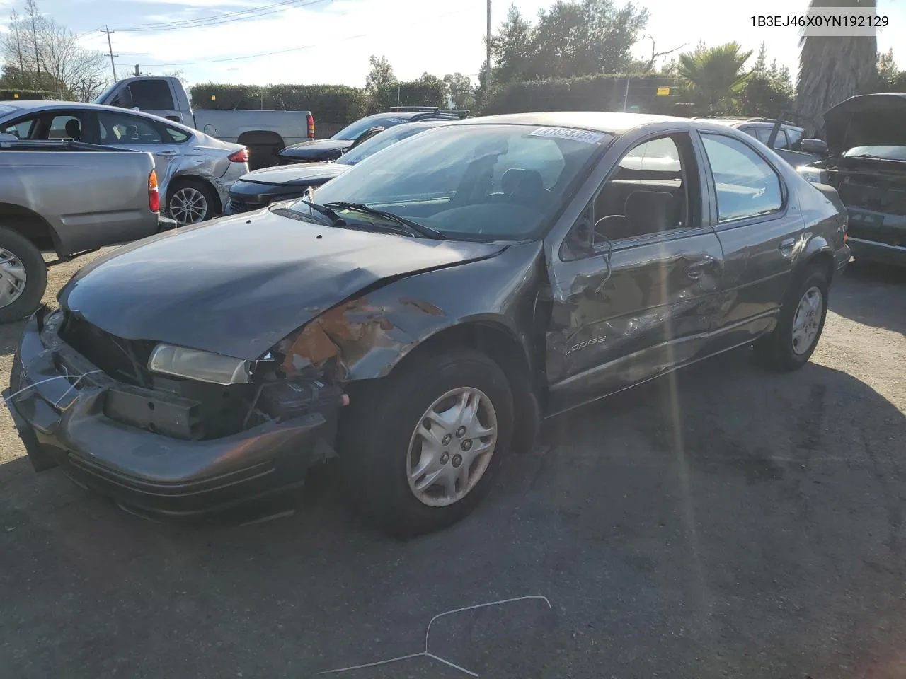 2000 Dodge Stratus Se VIN: 1B3EJ46X0YN192129 Lot: 41653325
