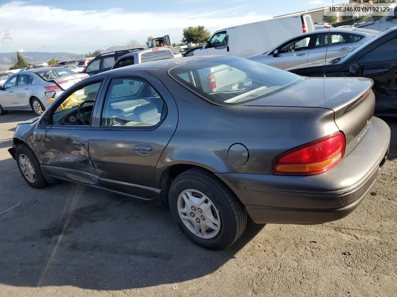 2000 Dodge Stratus Se VIN: 1B3EJ46X0YN192129 Lot: 41653325