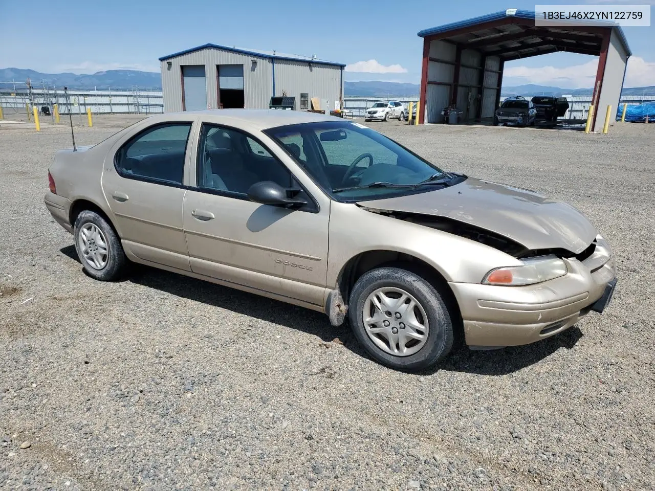 2000 Dodge Stratus Se VIN: 1B3EJ46X2YN122759 Lot: 60714645