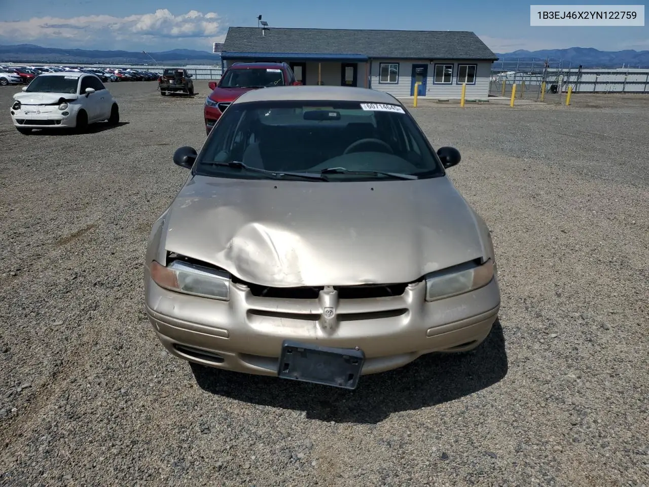 2000 Dodge Stratus Se VIN: 1B3EJ46X2YN122759 Lot: 60714645