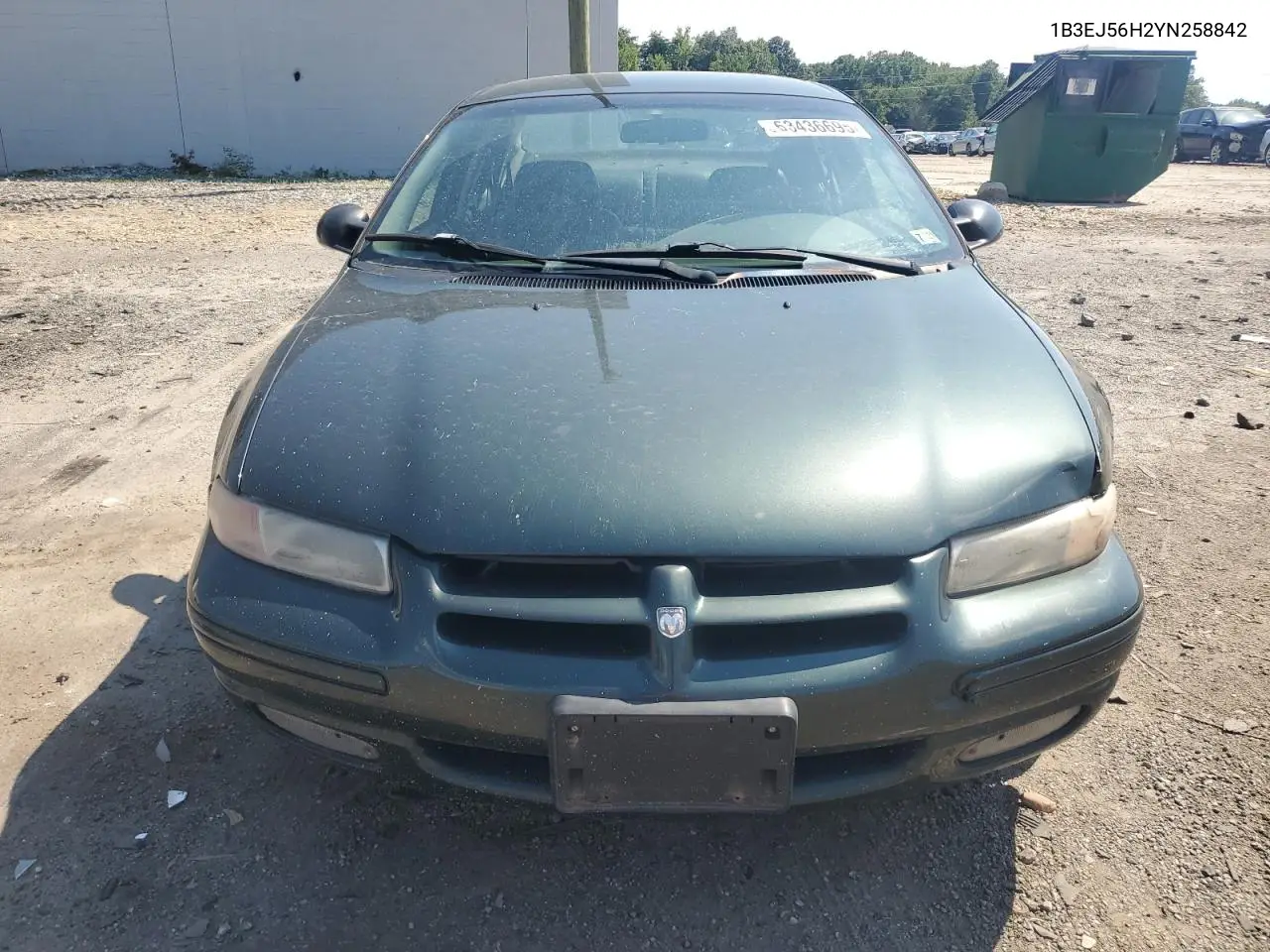 2000 Dodge Stratus Es VIN: 1B3EJ56H2YN258842 Lot: 63436695