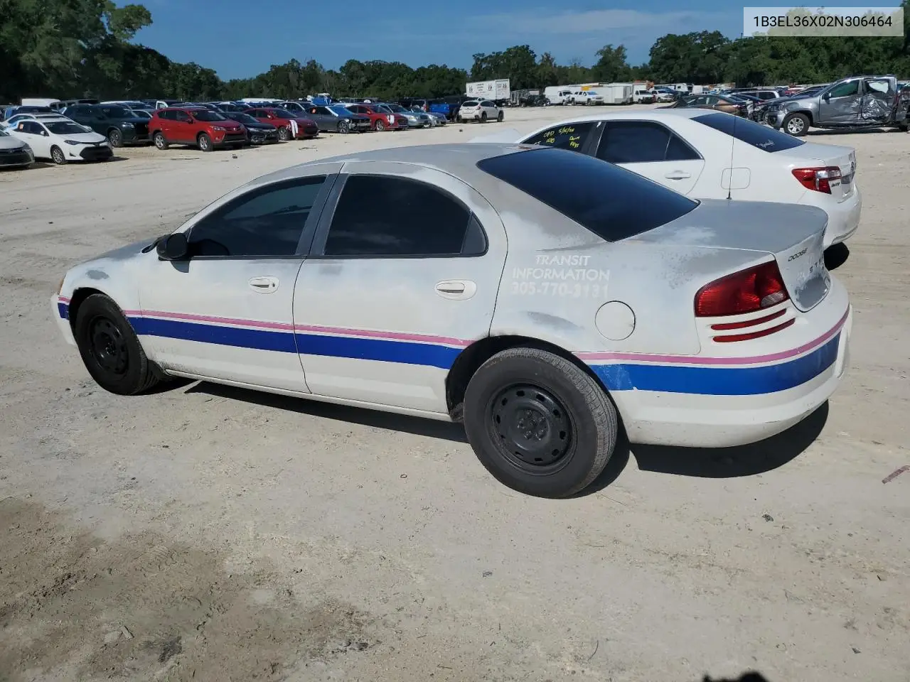 2002 Dodge Stratus Se VIN: 1B3EL36X02N306464 Lot: 61295865