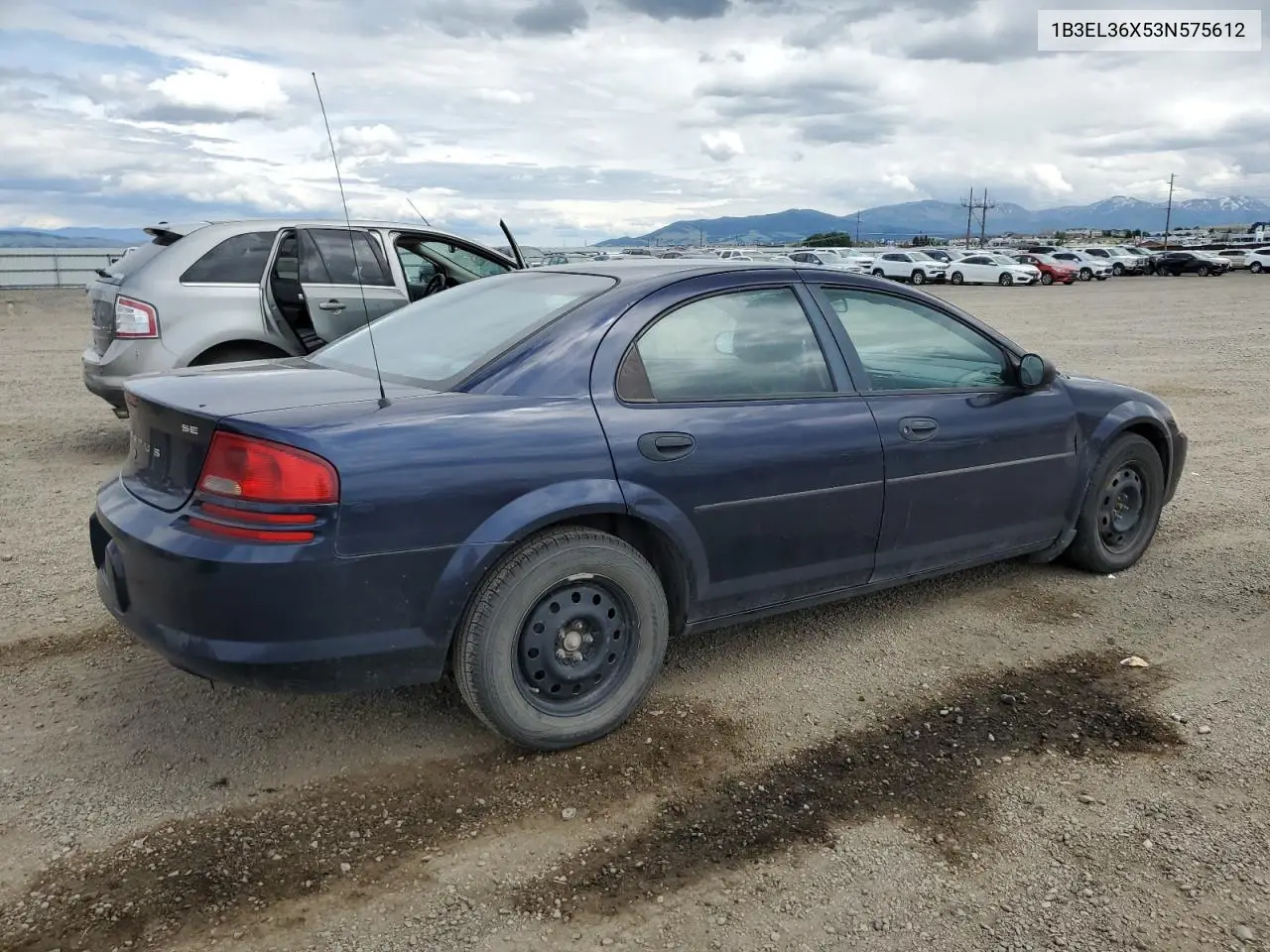 2003 Dodge Stratus Se VIN: 1B3EL36X53N575612 Lot: 58922435