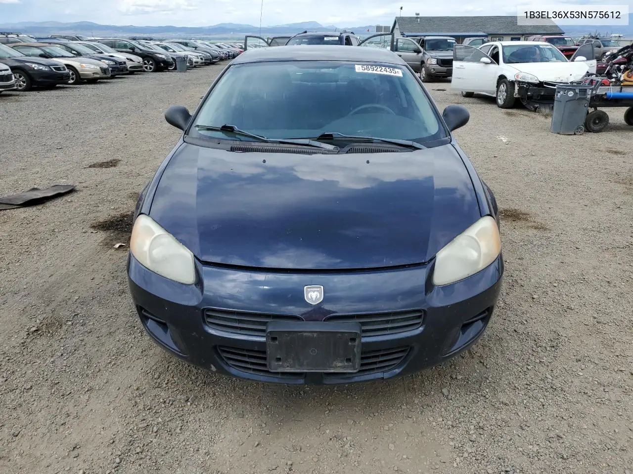 2003 Dodge Stratus Se VIN: 1B3EL36X53N575612 Lot: 58922435
