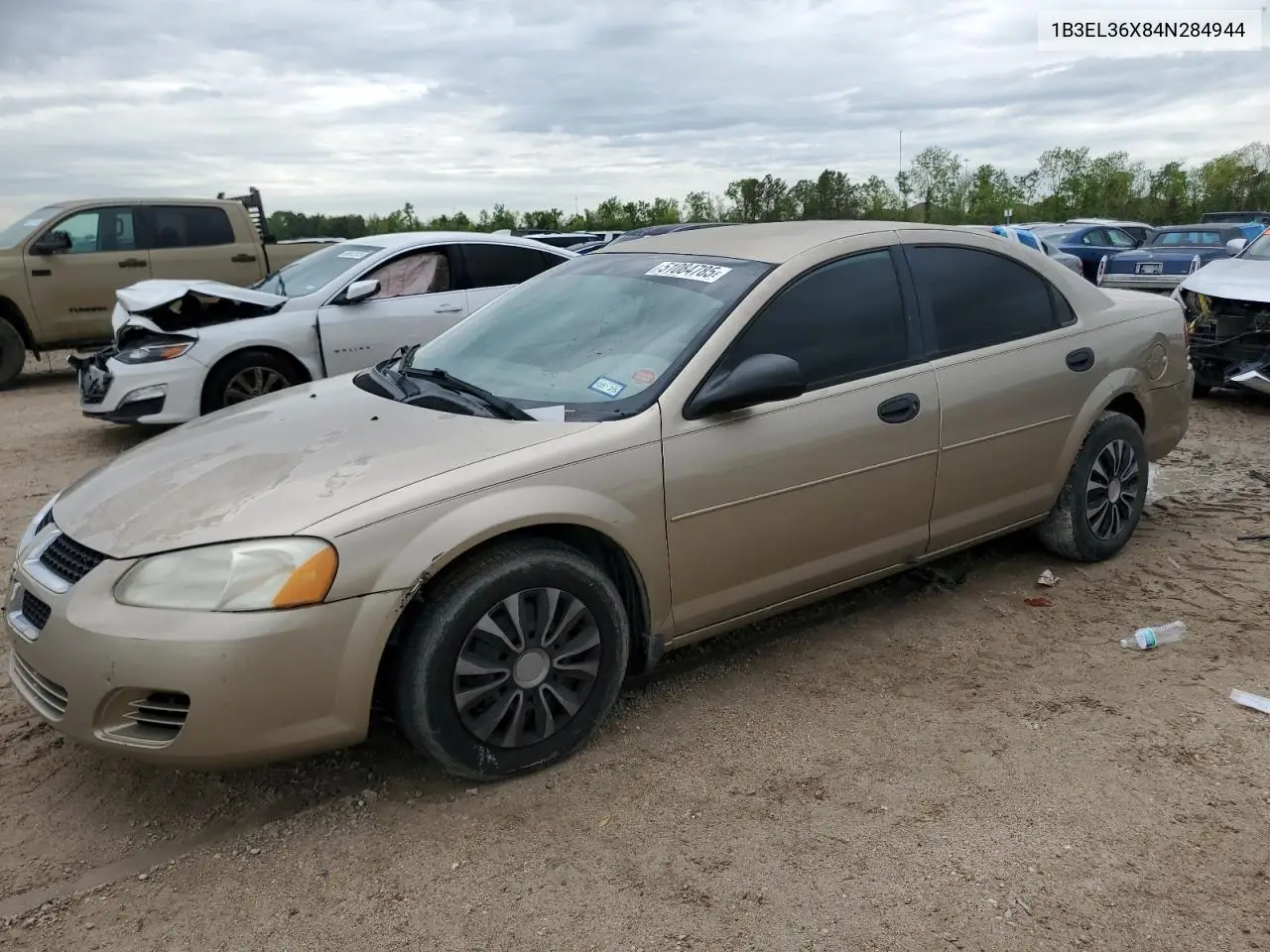 2004 Dodge Stratus Se VIN: 1B3EL36X84N284944 Lot: 51084785