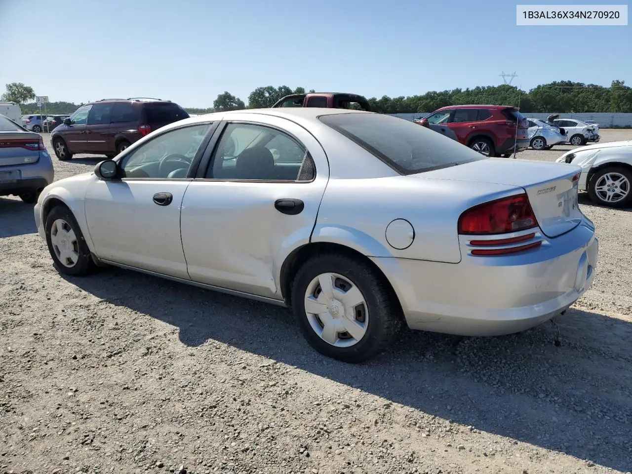2004 Dodge Stratus Se VIN: 1B3AL36X34N270920 Lot: 55181765