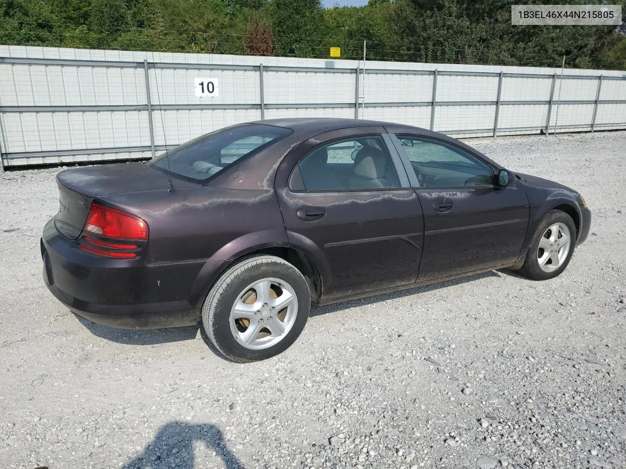 2004 Dodge Stratus Sxt VIN: 1B3EL46X44N215805 Lot: 68839434