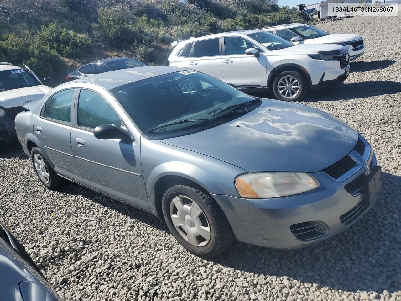 2006 Dodge Stratus Sxt VIN: 1B3AL46T86N268067 Lot: 58386955