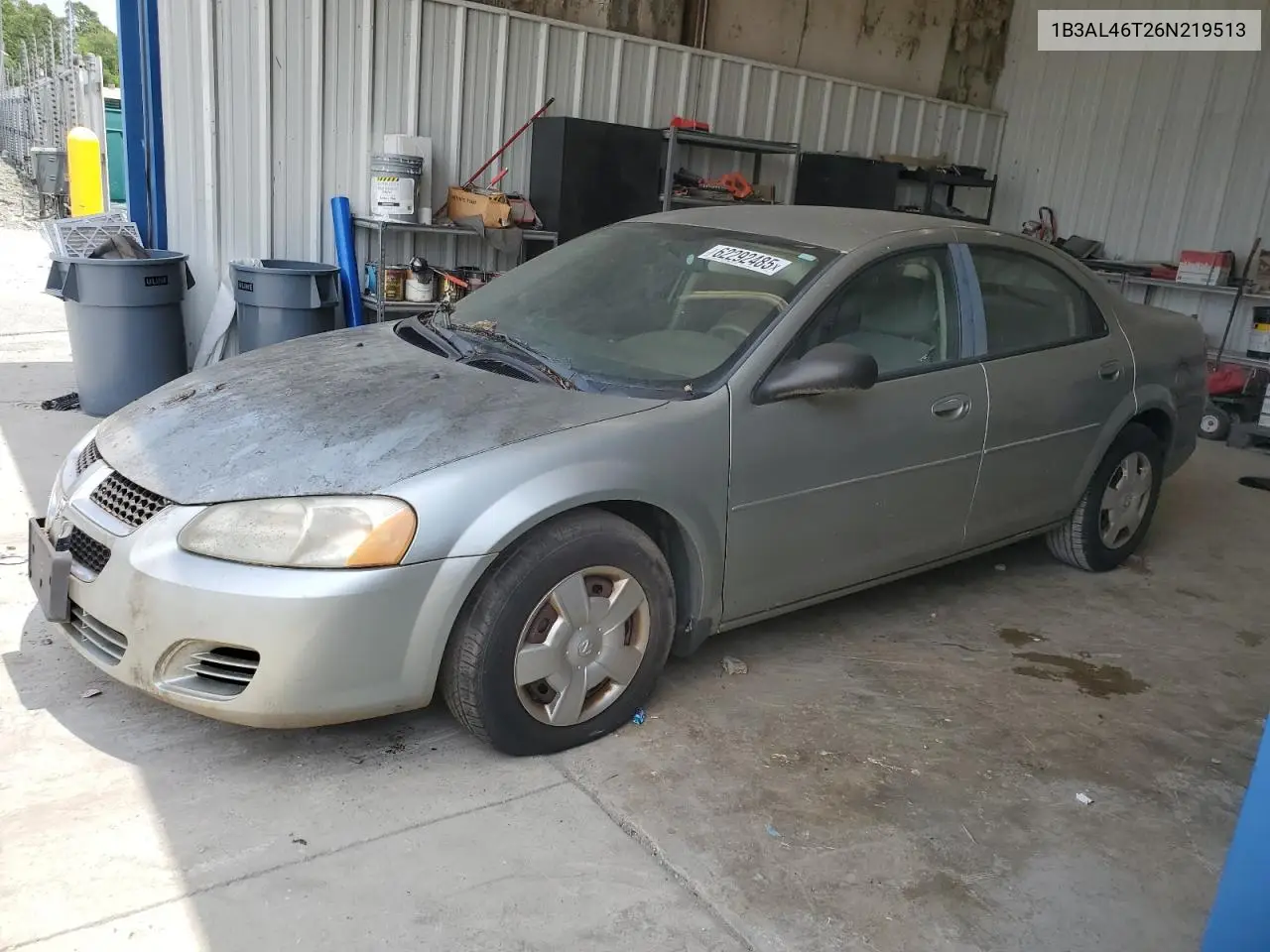 2006 Dodge Stratus Sxt VIN: 1B3AL46T26N219513 Lot: 62292485