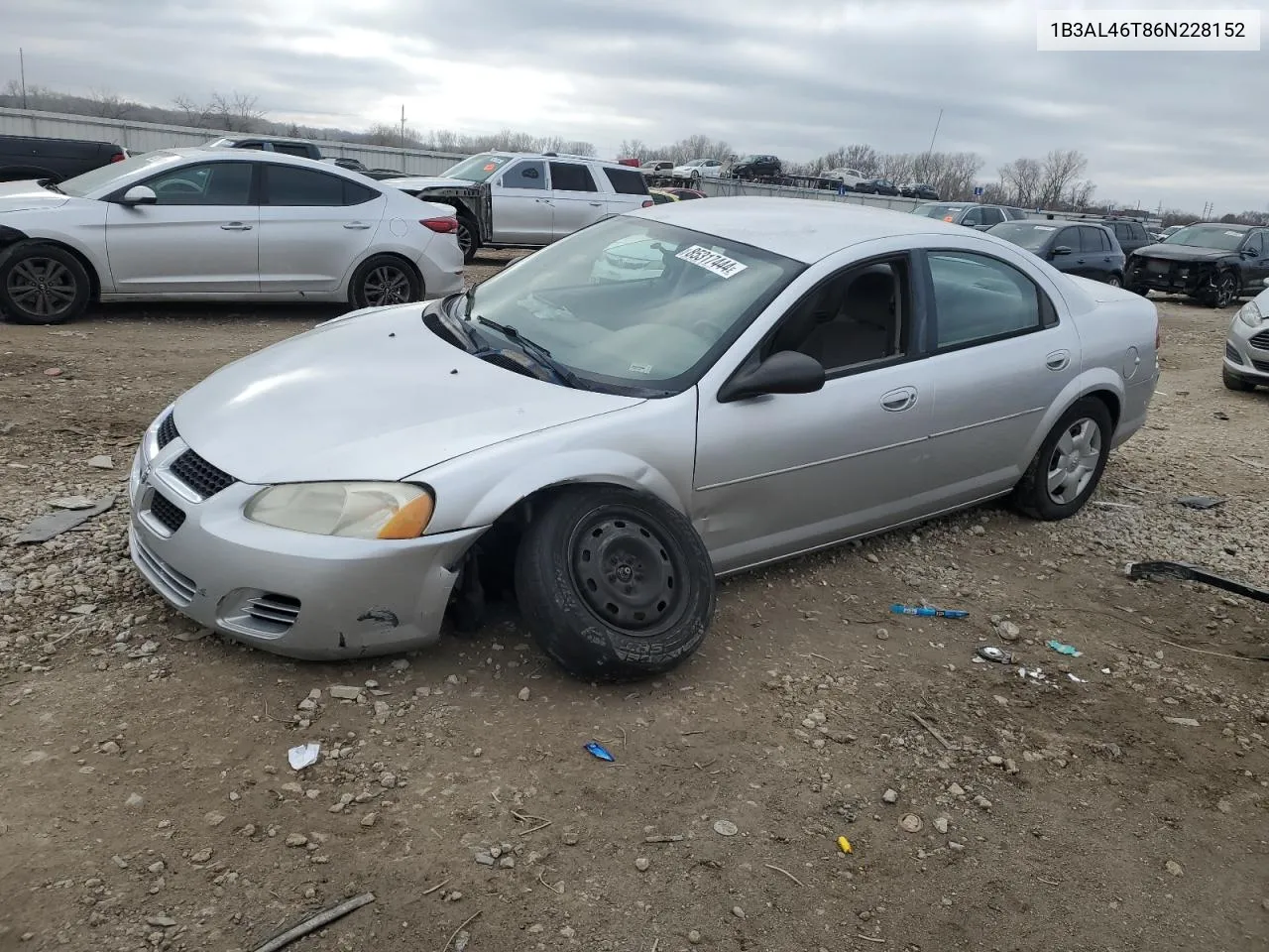 2006 Dodge Stratus Sxt VIN: 1B3AL46T86N228152 Lot: 85317444