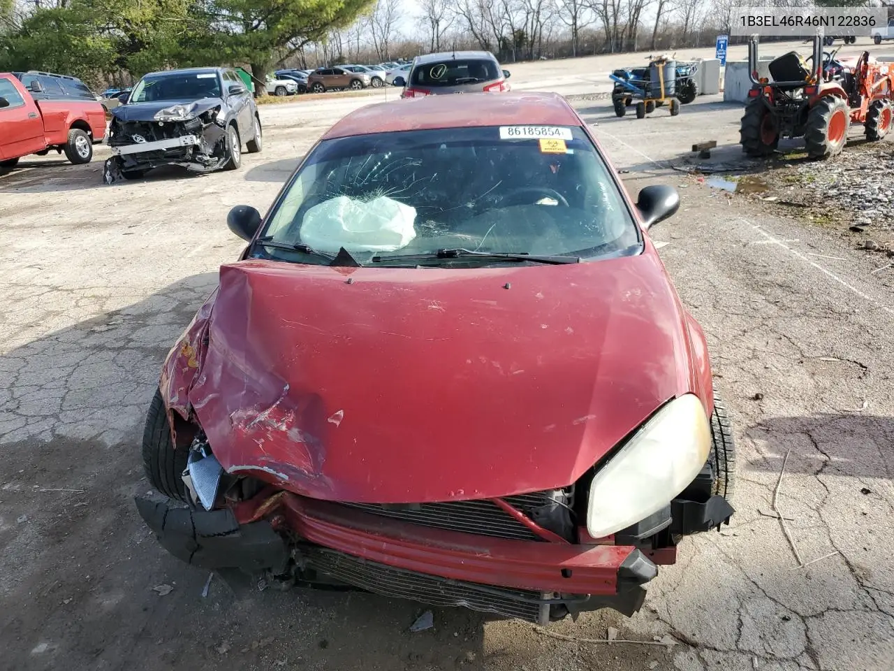 2006 Dodge Stratus Sxt VIN: 1B3EL46R46N122836 Lot: 86185854
