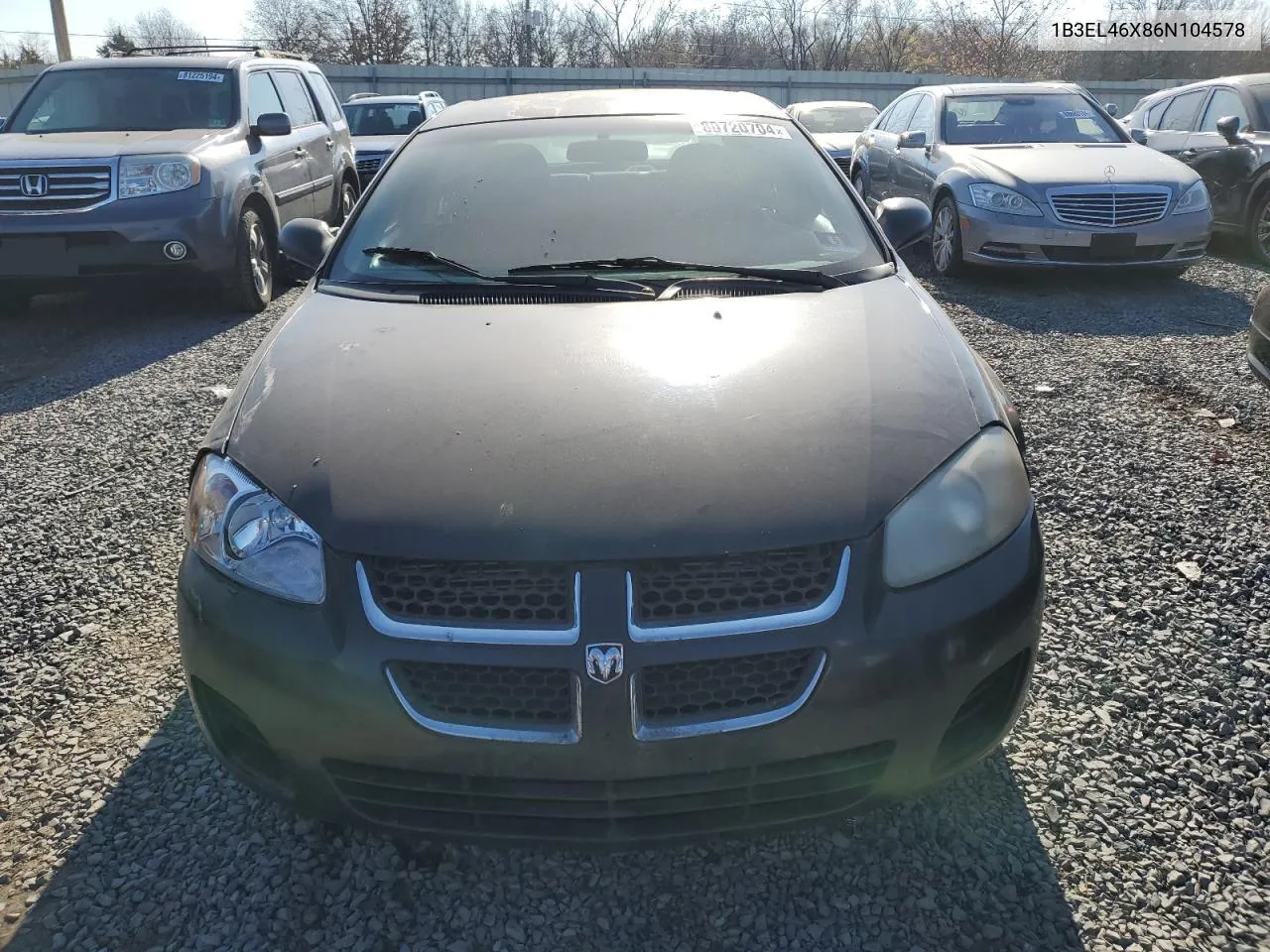 2006 Dodge Stratus Sxt VIN: 1B3EL46X86N104578 Lot: 86489584