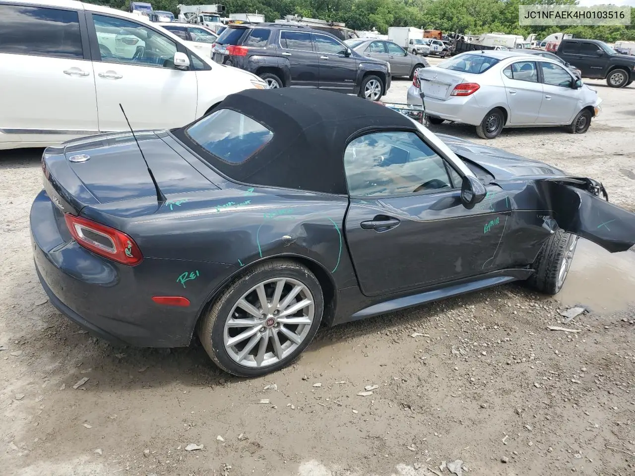 2017 Fiat 124 Spider Classica VIN: JC1NFAEK4H0103516 Lot: 57253905