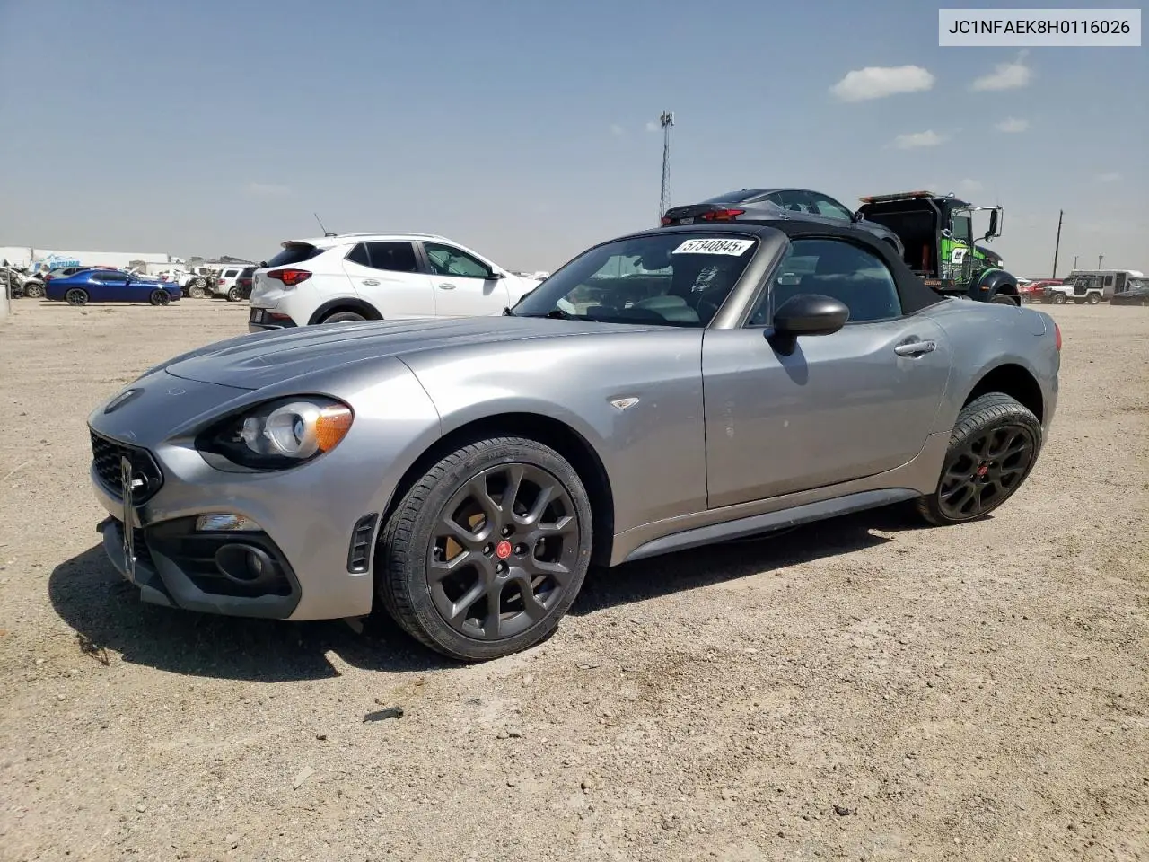 2017 Fiat 124 Spider Classica VIN: JC1NFAEK8H0116026 Lot: 57340845