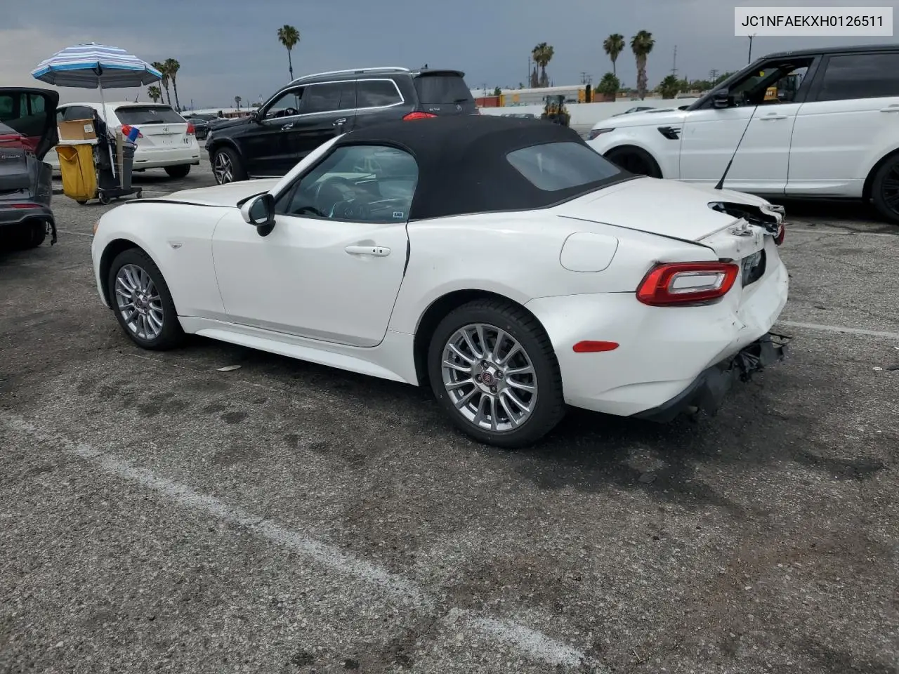 2017 Fiat 124 Spider Classica VIN: JC1NFAEKXH0126511 Lot: 59601185
