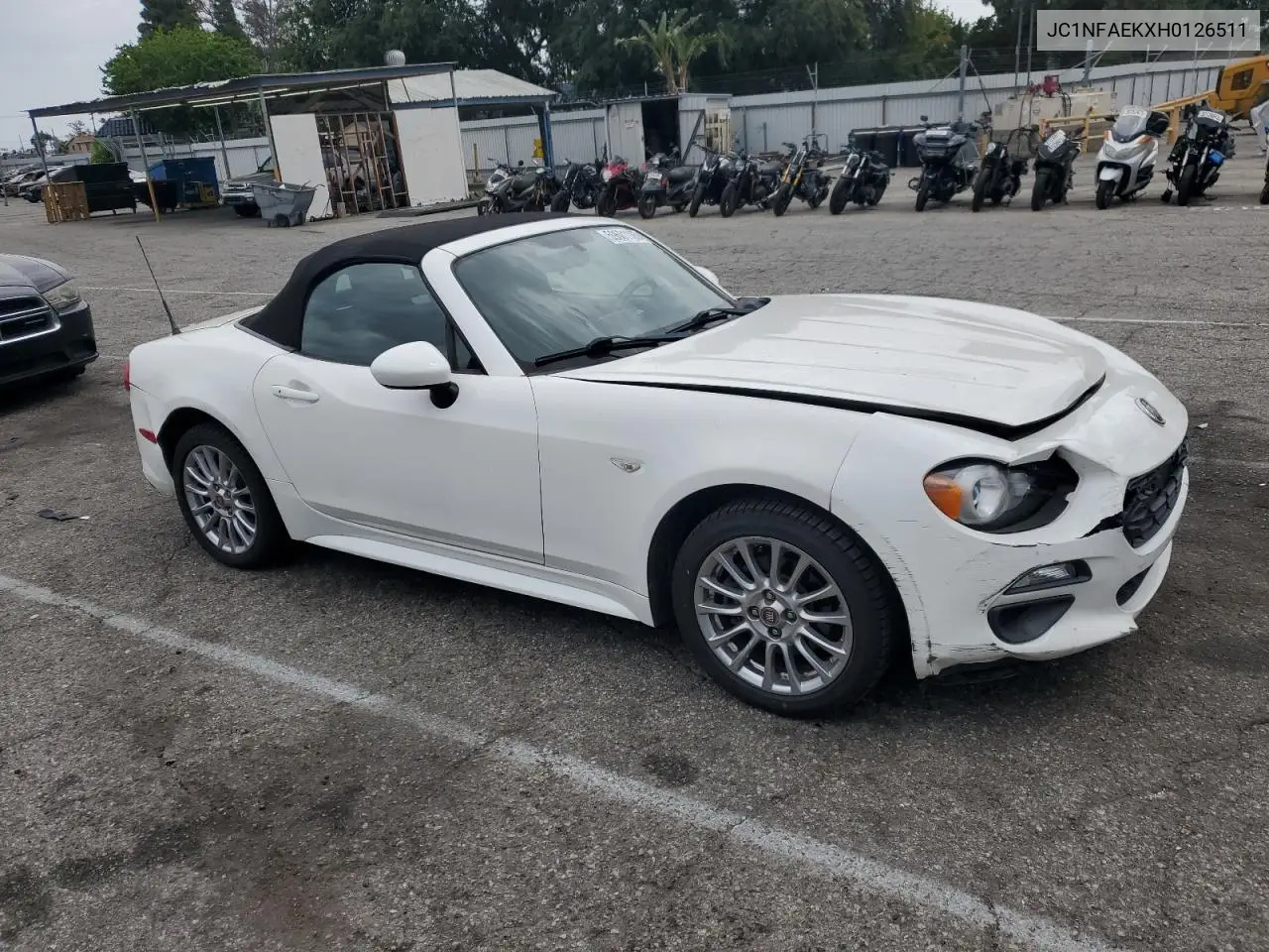 2017 Fiat 124 Spider Classica VIN: JC1NFAEKXH0126511 Lot: 59601185