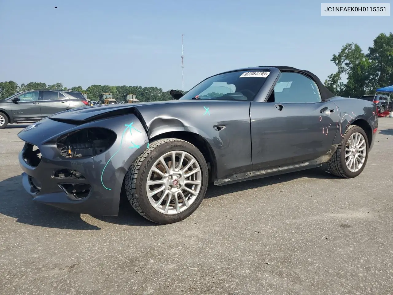 2017 Fiat 124 Spider Classica VIN: JC1NFAEK0H0115551 Lot: 62384795