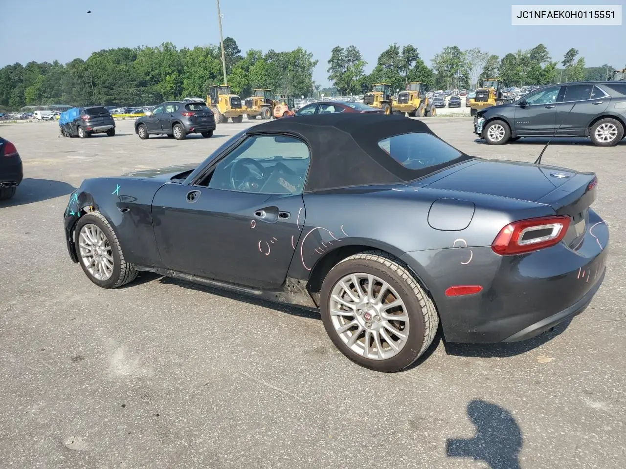 2017 Fiat 124 Spider Classica VIN: JC1NFAEK0H0115551 Lot: 62384795