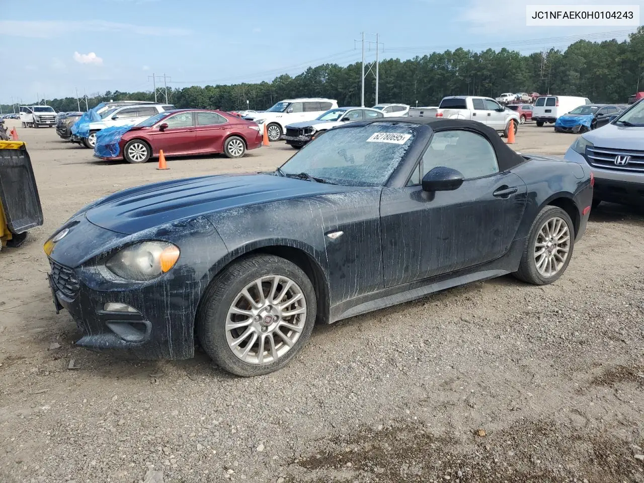 2017 Fiat 124 Spider Classica VIN: JC1NFAEK0H0104243 Lot: 62780695