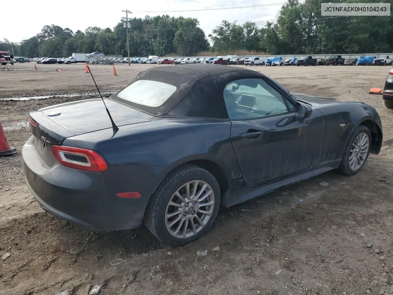 2017 Fiat 124 Spider Classica VIN: JC1NFAEK0H0104243 Lot: 62780695