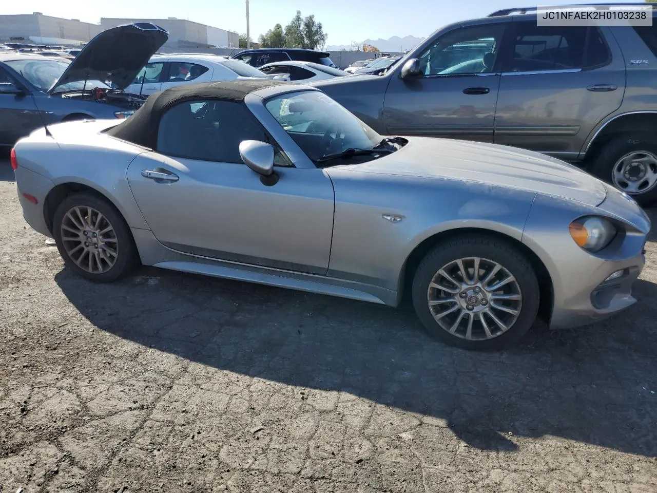 2017 Fiat 124 Spider Classica VIN: JC1NFAEK2H0103238 Lot: 78315514