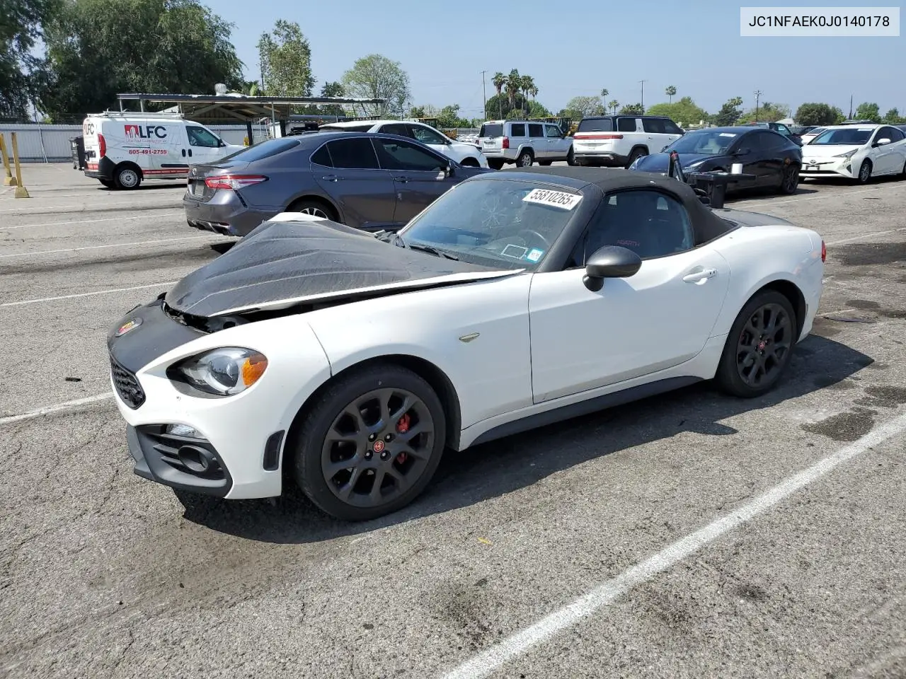 2018 Fiat 124 Spider Classica VIN: JC1NFAEK0J0140178 Lot: 55810265