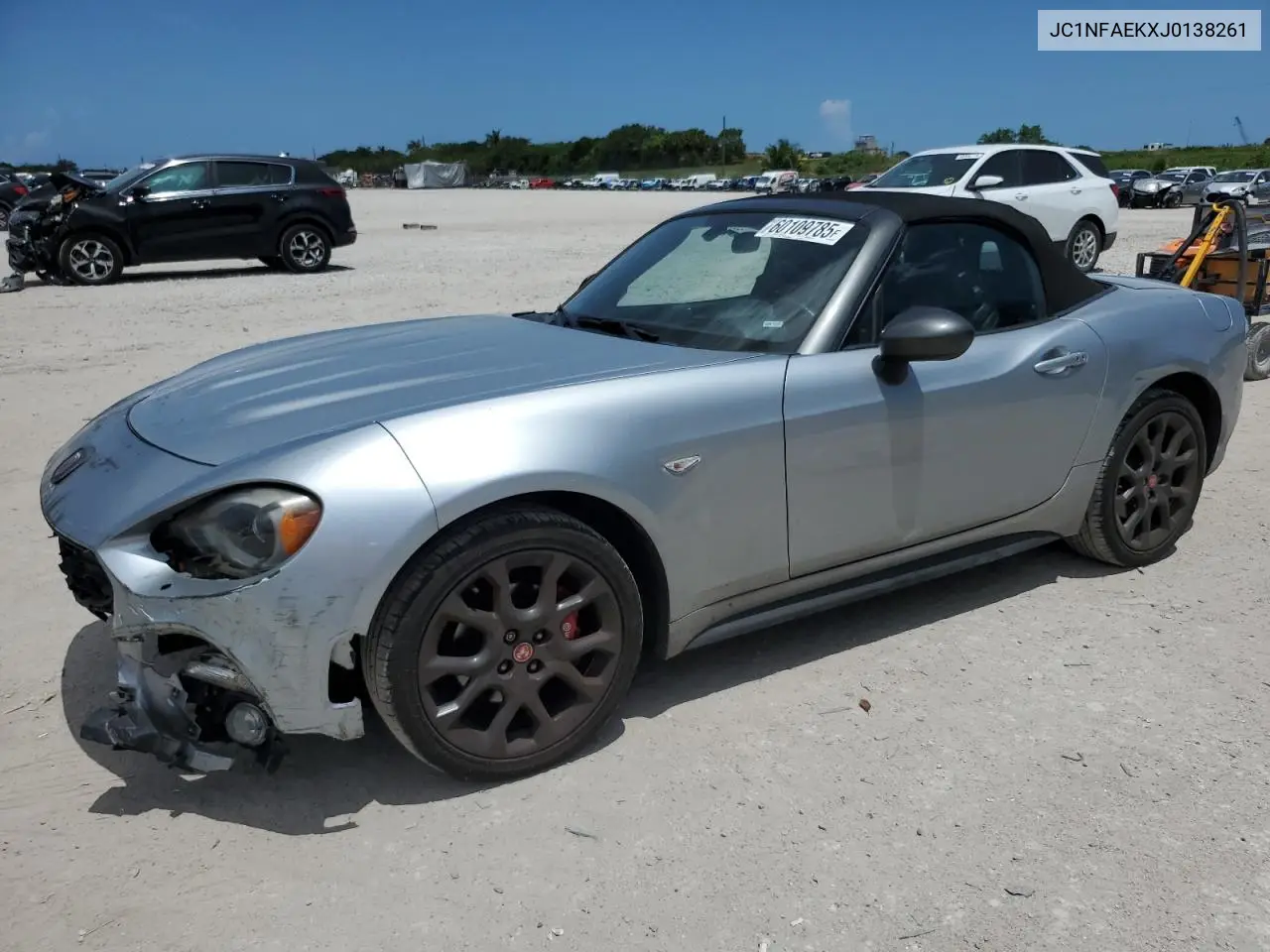 2018 Fiat 124 Spider Classica VIN: JC1NFAEKXJ0138261 Lot: 60109785