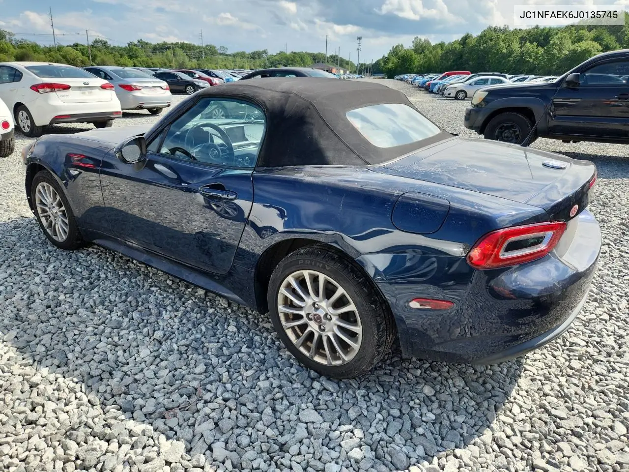 2018 Fiat 124 Spider Classica VIN: JC1NFAEK6J0135745 Lot: 62469345