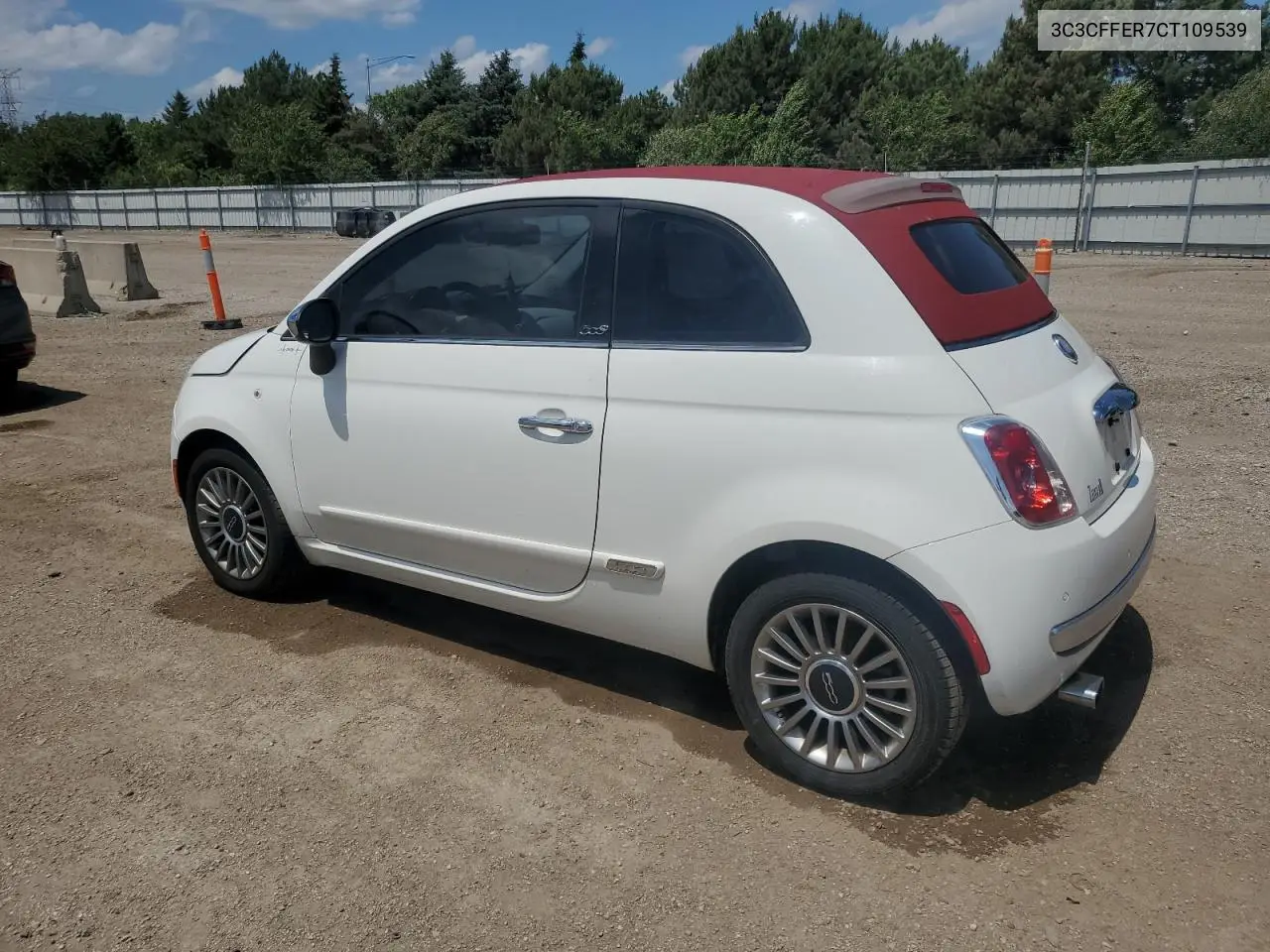 2012 Fiat 500 Lounge VIN: 3C3CFFER7CT109539 Lot: 61502415