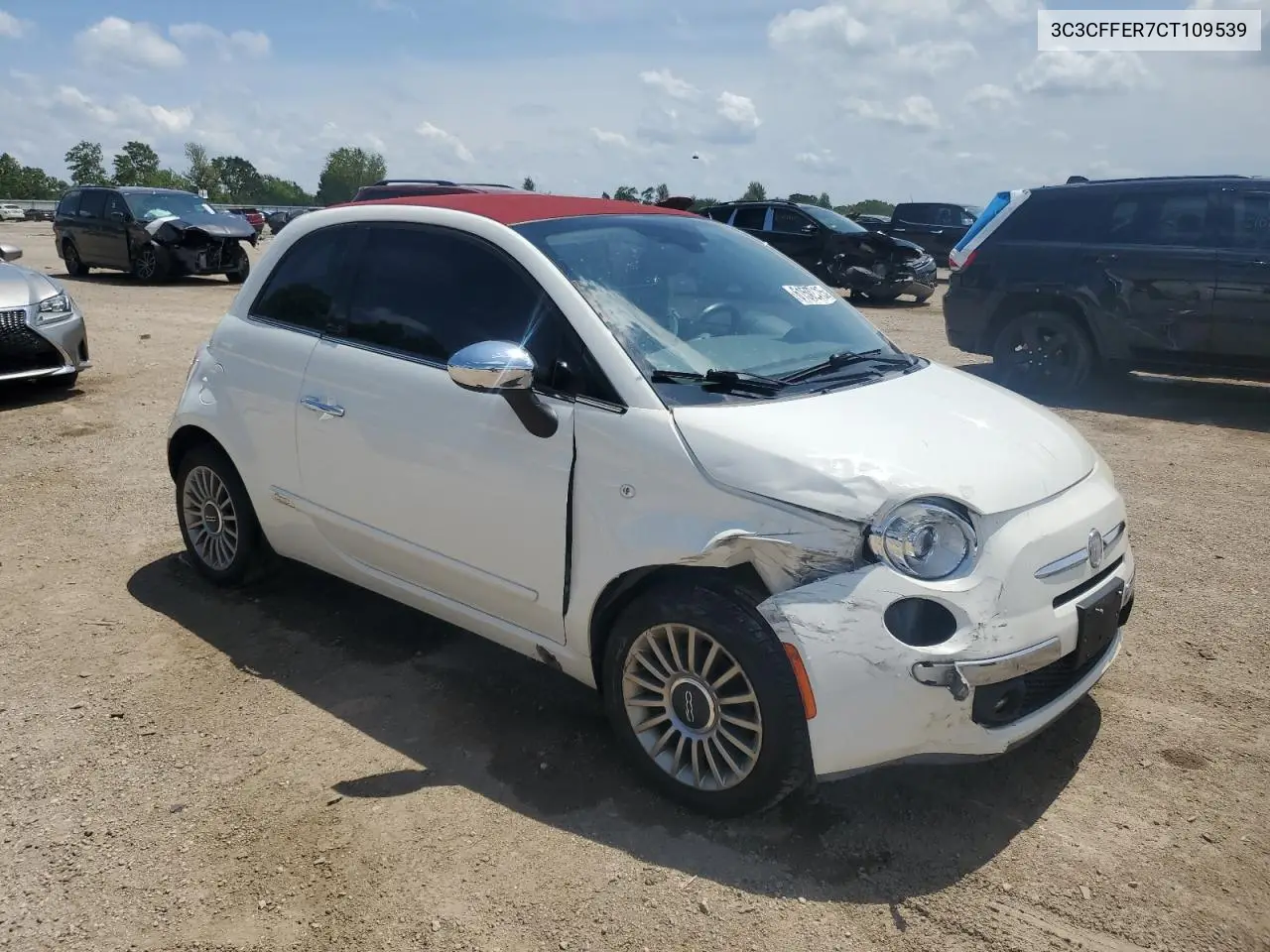 2012 Fiat 500 Lounge VIN: 3C3CFFER7CT109539 Lot: 61502415