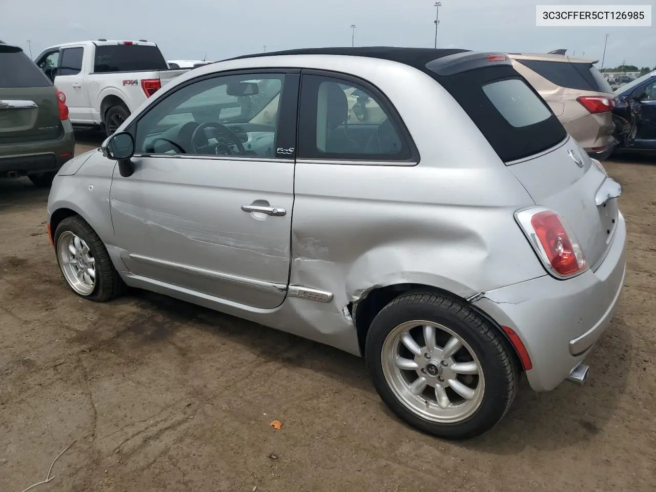 2012 Fiat 500 Lounge VIN: 3C3CFFER5CT126985 Lot: 61528825