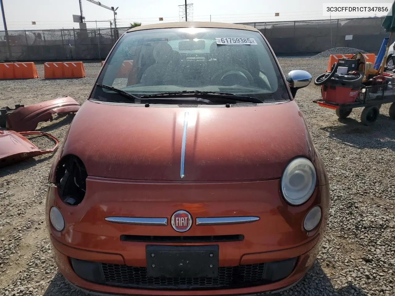 2012 Fiat 500 Pop VIN: 3C3CFFDR1CT347856 Lot: 61759385