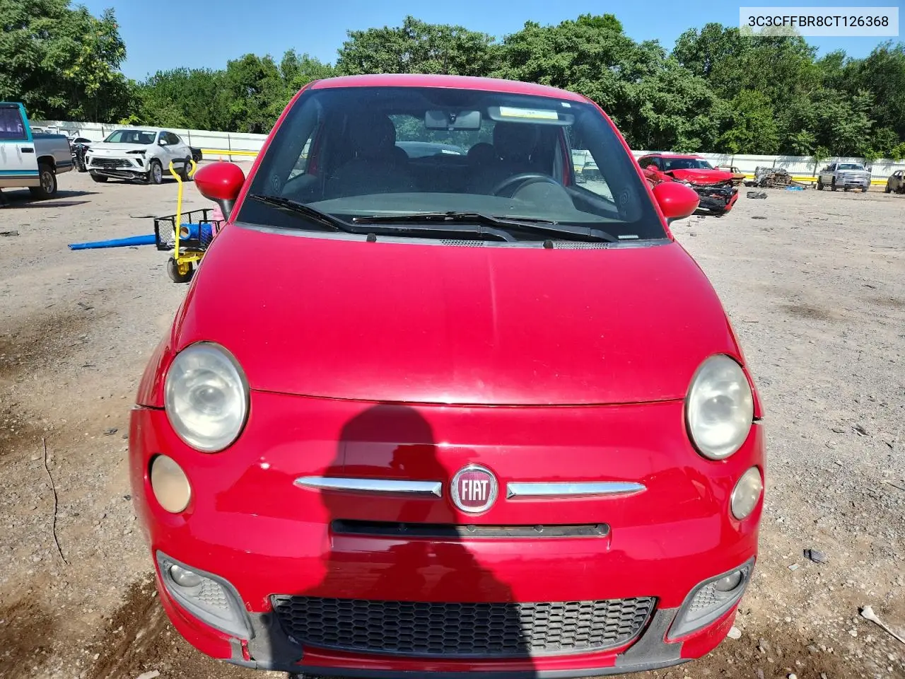 2012 Fiat 500 Sport VIN: 3C3CFFBR8CT126368 Lot: 62024555