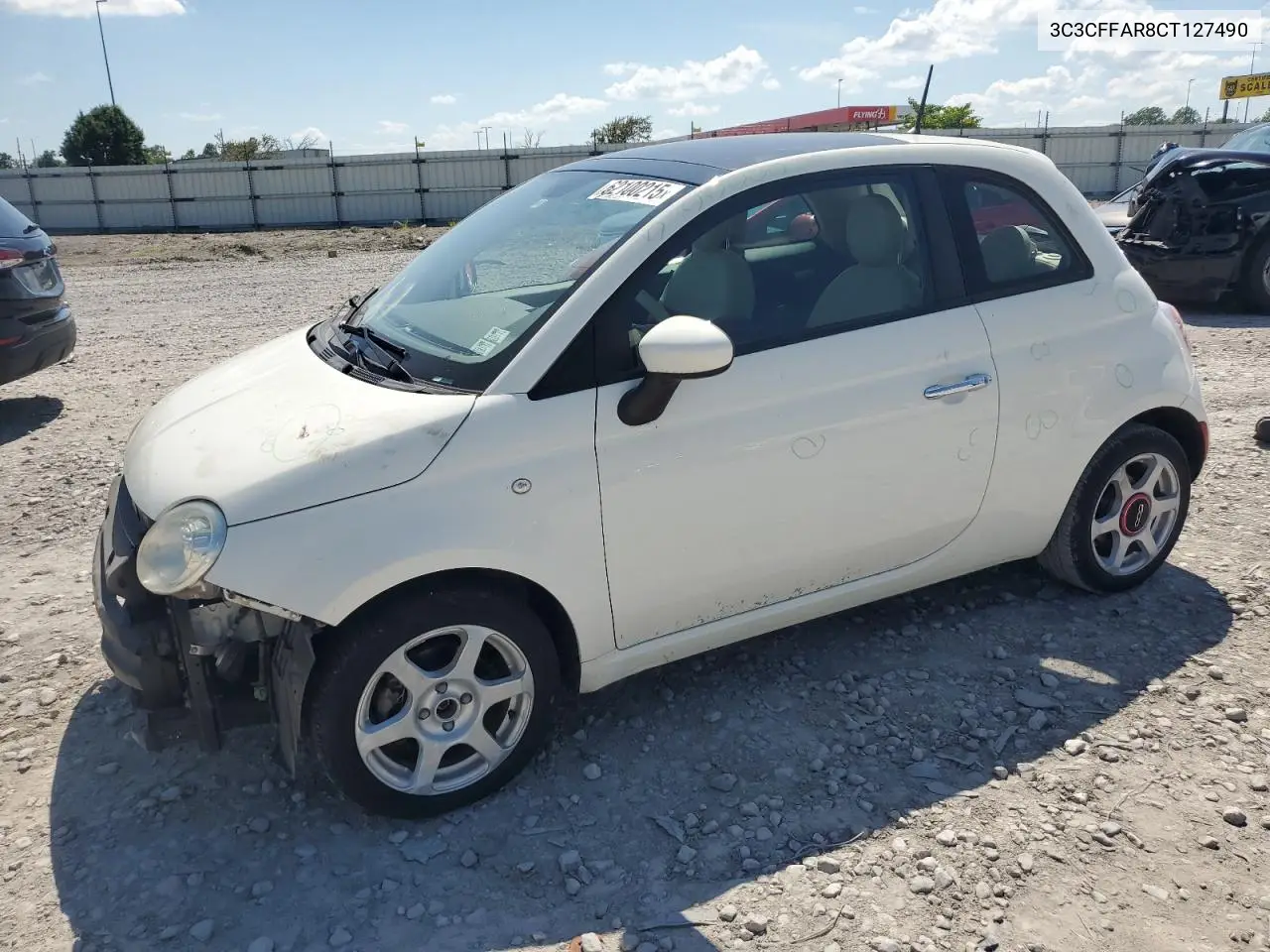 2012 Fiat 500 Pop VIN: 3C3CFFAR8CT127490 Lot: 62100215