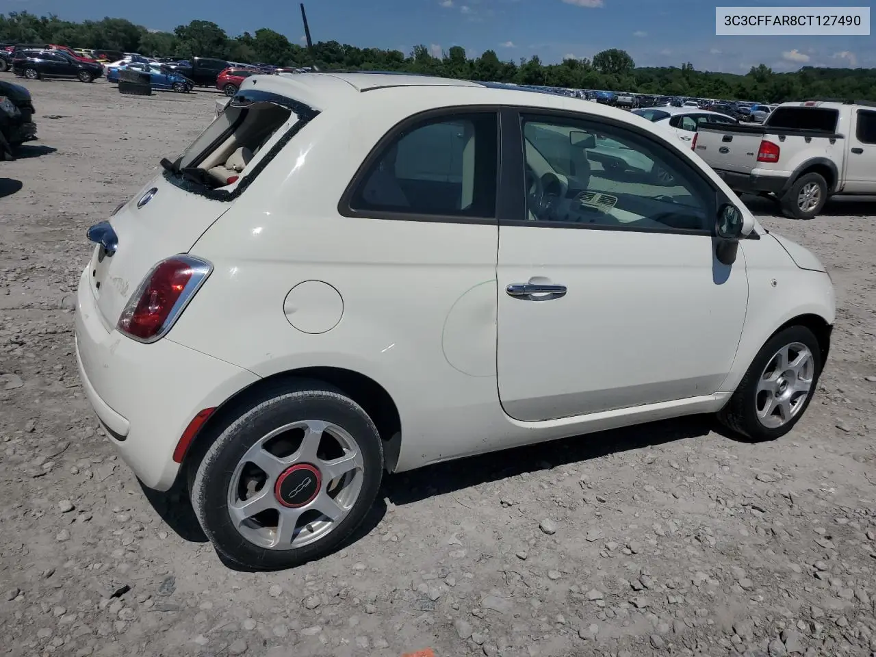 2012 Fiat 500 Pop VIN: 3C3CFFAR8CT127490 Lot: 62100215
