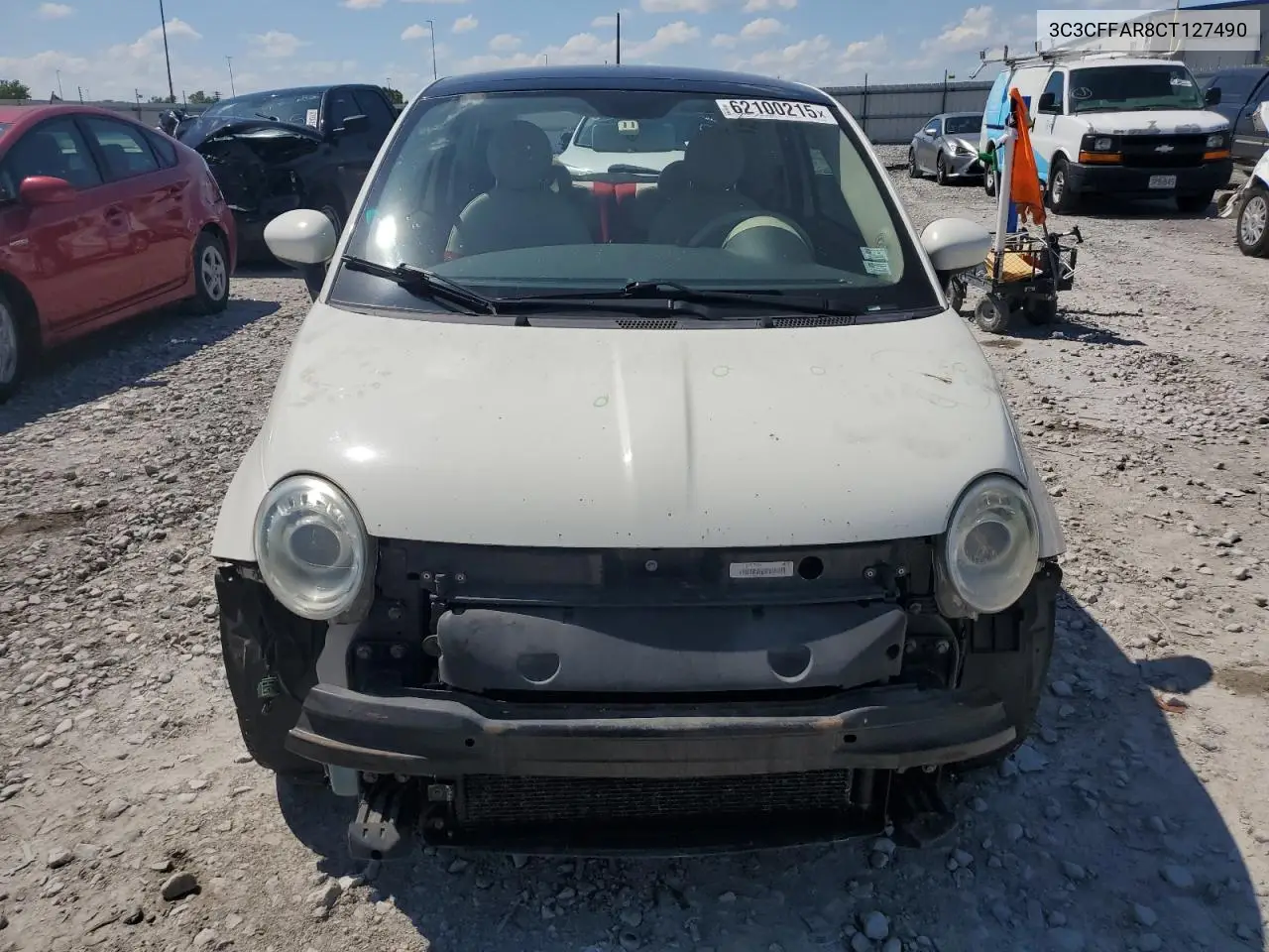 2012 Fiat 500 Pop VIN: 3C3CFFAR8CT127490 Lot: 62100215