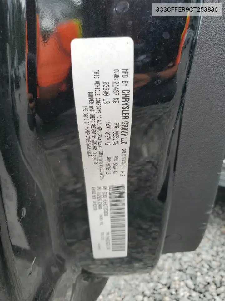 2012 Fiat 500 Lounge VIN: 3C3CFFER9CT253836 Lot: 62113665