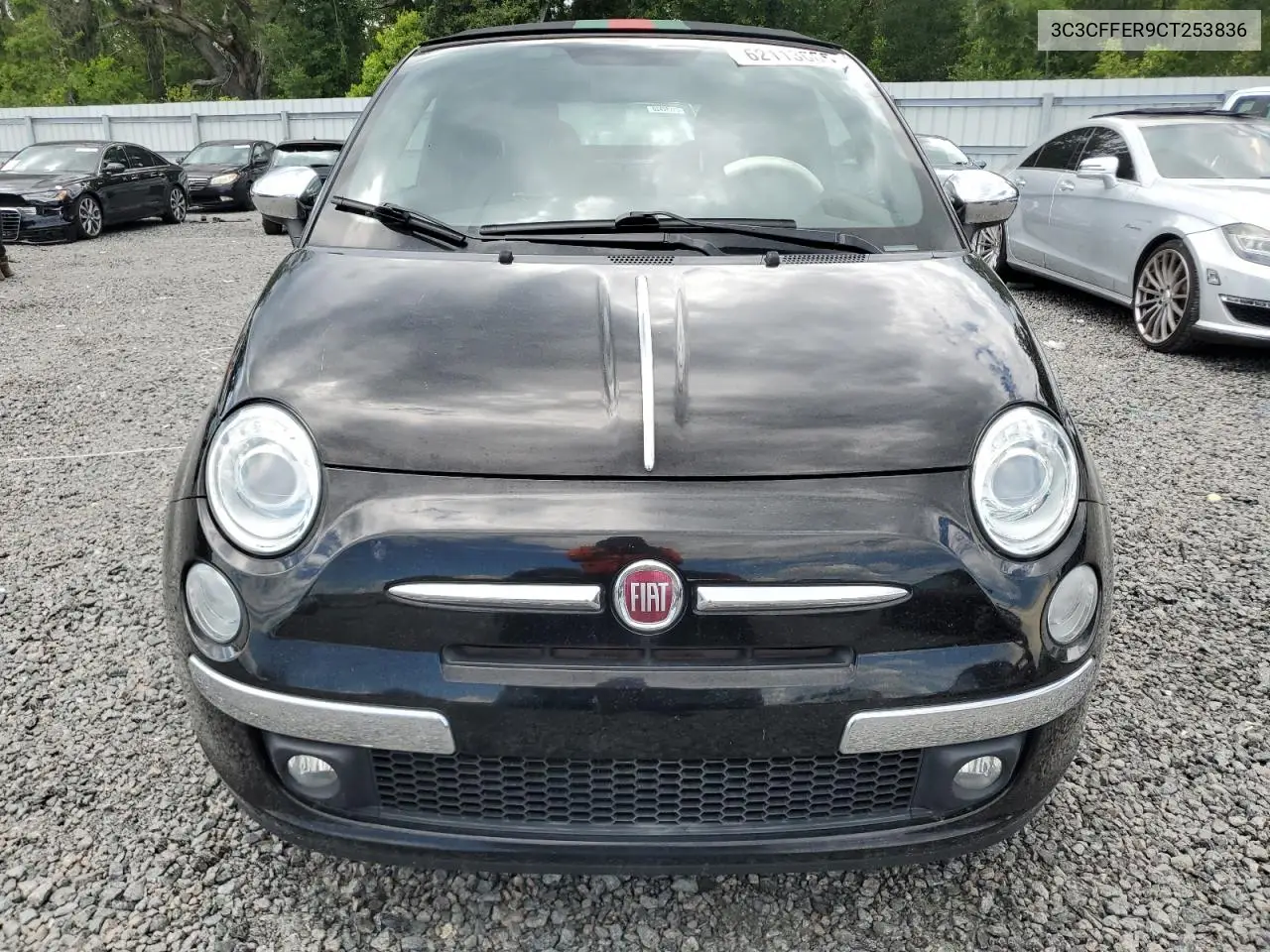 2012 Fiat 500 Lounge VIN: 3C3CFFER9CT253836 Lot: 62113665
