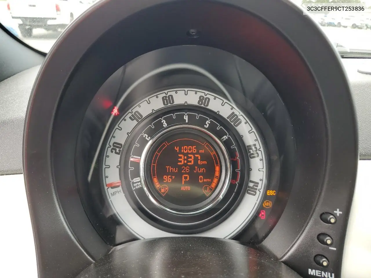 2012 Fiat 500 Lounge VIN: 3C3CFFER9CT253836 Lot: 62113665
