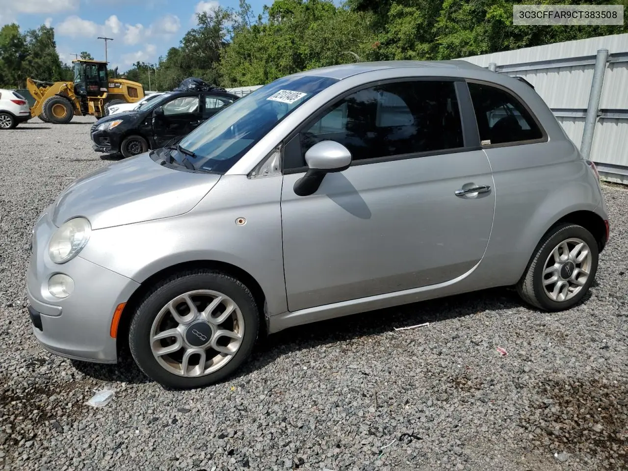 2012 Fiat 500 Pop VIN: 3C3CFFAR9CT383508 Lot: 62131405